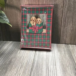 VTG Holiday Christmas Cards Puppies Christmas Gift 20 Ct Box Set New Kmart - Picture 1 of 12