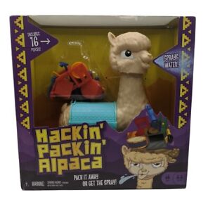 Hackin' Packin' Alpaca Stacking Game “Sprays Water!” Mattel Games 2-4 Players