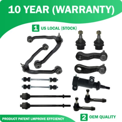 13pc Front Upper Control Arms Suspension Kit for Chevy GMC Silverado Sierra 1500 - Image 1 of 4
