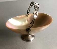 Cantina Sale Madreperla Argento Sterling Edoardiano Arthur Joseph Mason 1909