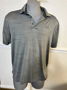 UNDER ARMOUR LOOSE HEATGEAR SHORT SLEEVE POLO GRAY MENS XL EXCELLENT - Picture 1 of 4