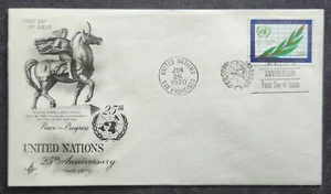United Nations - Scott 210 - Peace And Progress - 1970 - First Day Cover - Picture 1 of 2