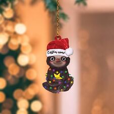 Sloth light Christmas Ornament, Sloth lover tree Christmas Ornament decor
