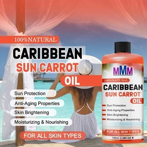 100% Natural Caribbean Sun Carrot Oil – Vitamin-Rich Skin Care for Radiant Glow - Picture 1 of 8