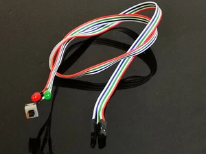 1x ATX Computer Motherboard Power Cable 2 Switch On /Off/Reset with LED Light - Picture 1 of 5