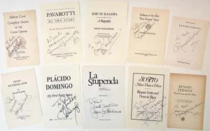 [Opera] Signed Documents: PAVAROTTI, DOMINCO, TEBALDI, SUTHERLAND ETC. - Picture 1 of 2