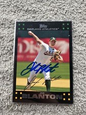 2007 Topps Oakland Athletics Baseball Card #99 Joe Blanton Signed  Auto