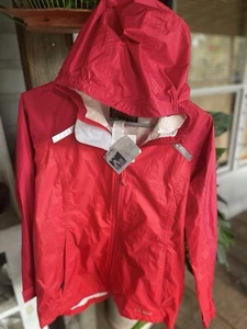 LL Bean Rain Jacket Youth Boys Medium Red Full Zip Windbreaker Outdoor Hiking - Picture 1 of 7