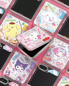 Galaxy Z Flip 5 Sanrio Characters Snack Crystal Clear MagSafe Case - Picture 1 of 15