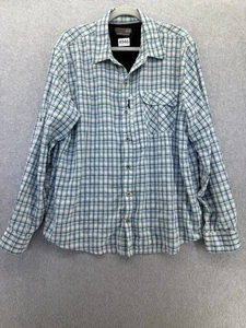 Camisa Wrangler Para Hombre Exterior Senderismo Manga Larga Azul Cuadros Bolsillo Frontal Grande - Imagen 1 de 12