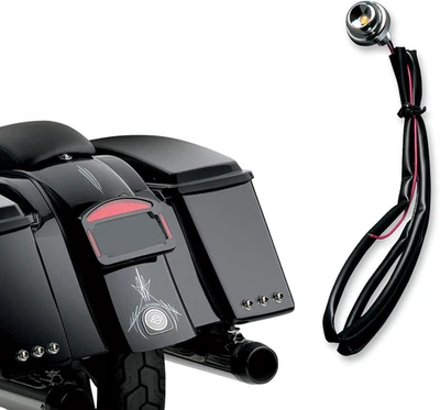 Par de luces traseras LED rojas cromadas Cycle Visions Lucifer para Harley Davidson Foto 1 de 2