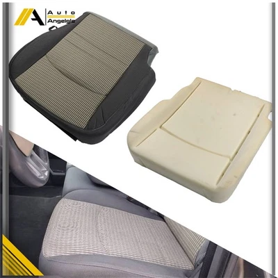 For 09 10-2012 Dodge Ram 1500 2500 3500 Driver Bottom Cloth Seat Cover+Foam Pad - Image 1 of 4