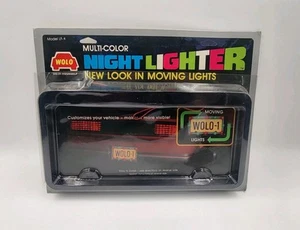 WOLO LICENSE PLATE FRAME NIGHT LIGHTER Model LF-4, MOVING LIGHTS Vintage NOS - Picture 1 of 6