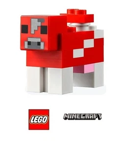 LEGO Minecraft Cow Brick Built Minifigure from set 21179 - NEW - minecow02c - Picture 1 of 2