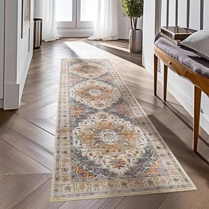 2.6'x8'Non Slip Runner Rugs - Runners for hallways Kitchen Entryway Stain - Picture 1 of 7