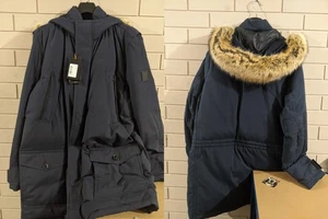 Hugo Boss OCOOLIO Down Filled Parka Jacket (DARK BLUE)27"PTP(UK 54 2XL) RRP £499 - Picture 1 of 19