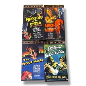 Universal Classic Monster VHS Lot (4) Creature Wolf Man Mummy Phantom Horror - Picture 1 of 17