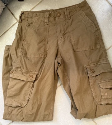 American Eagle Baggy Jogger Pants Women’s Size 4 Cargo Utility Tan Khaki  Tan - Image 1 of 4