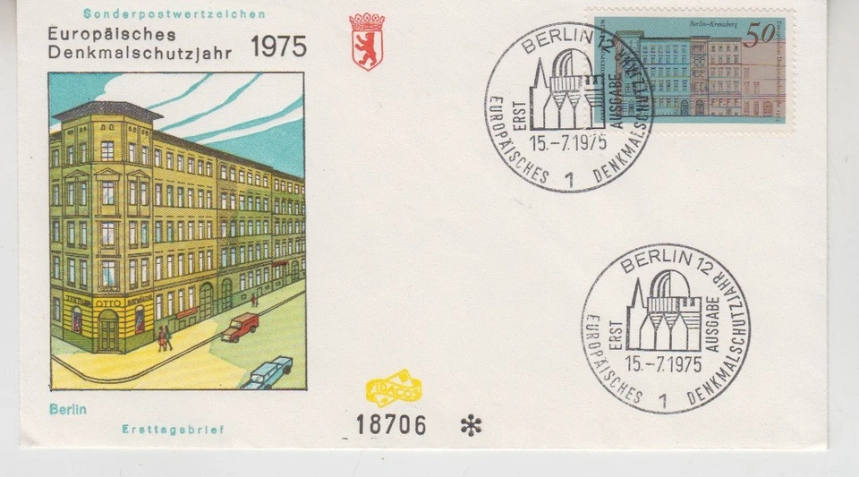 Germany 1975. Berlin. European Year Cultural Monuments. Naunyn Street. FDC 9N382 - Image 1 of 1