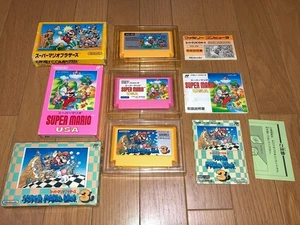 Super Mario Bros USA+1+3 Great 3 titles Boxed Nintendo Famicom FC C Japan import - Picture 1 of 14