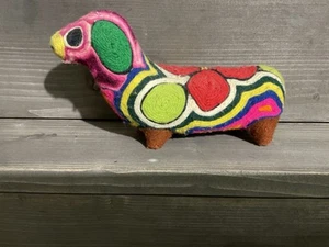 HUICHOL YARN MEXICAN FOLK ART, Dachshund, Super Cute! - Bild 1 von 6