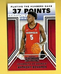 ANTHONY EDWARDS  2020  CONTENDERS 37 POINTS ROOKIE #2  TIMBERWOLVES  RC