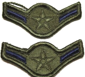 USAF E2 Airman Damen ungerade und blau gedämpftes Chevron-Paar P9070 - Bild 1 von 4