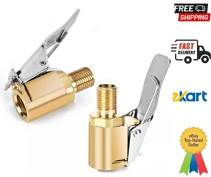 2pcs Locking Tire Air Chuck,Brass Tire Inflation Hose Adapter,Tire Nozzle With T - Picture 1 of 5