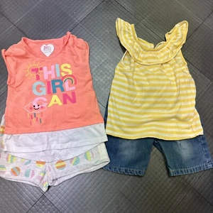 GIRLS SUMMER LOT SIZE 4T OLD NAVY 365 KIDS CAT & JACK - Picture 1 of 15