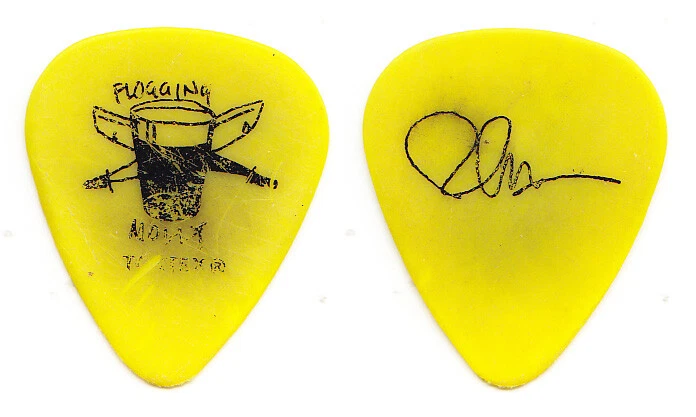 Flogging Molly Bob Schmidt Signature Concert-Used Yellow Guitar Pick - 2011 Tour - Image 1 of 1