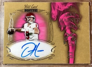 Pistolas fumadoras mate comodín mate Jake Haener Auto # 5/5 SSP 2023 New Orleans Saints - Imagen 1 de 4