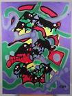 Gemälde Franz J. Blank Spinnen 80x60 cm Pop Art Acryl 2002