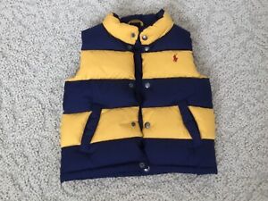 Polo Ralph Lauren puffy vest size 4/4t blue and gold