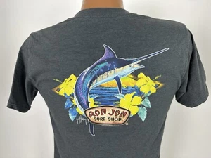 Guy Harvey T-Shirt Men Small Billfish Marlin Saltwater Floral Outdoors Dark Gray - Picture 1 of 10