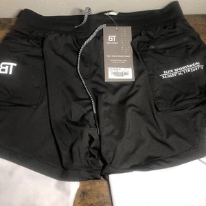 Born Tough Men’s’ Short 2 in 1 Competition Black &White Medium New! (BT3600B-M) - Picture 1 of 16