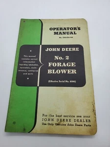Original John Deere Manual No. 2 Forage Blower - Picture 1 of 3