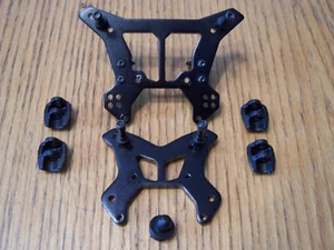 Arrma V5 Typhon Buggy 6s BLX Front Rear Shock Towers Stand Offs & Body Mounts - Picture 1 of 2