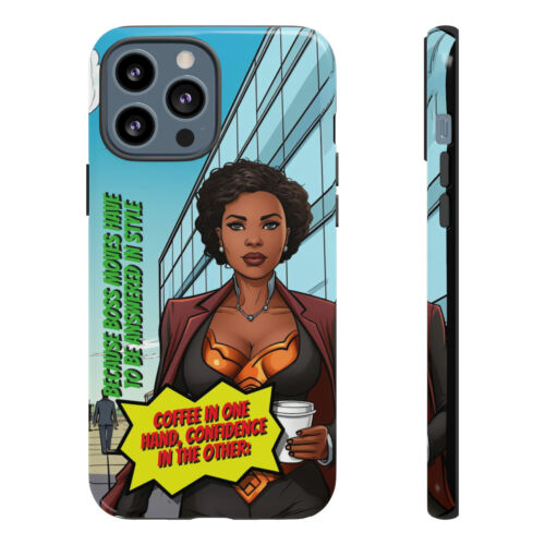 Black Woman Superhero Girl Boss Vibes Tough iPhone Case - Ships Free