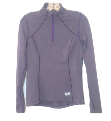 MOUNTAIN HARD WEAR PÚRPURA 1/4 CREMALLERA ELÁSTICA ROPA DEPORTIVA TOP, MUJER XS, USADO EN EXCELENTE ESTADO Foto 1 de 3