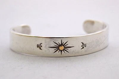 Brazalete brazalete de plata de ley 925 con sol con águilas.  46 - 52 gramos Foto 1 de 4