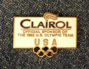 1992 Olympic Lapel Pin ~ USA Team Sponsor ~ Clairol - Picture 1 of 1