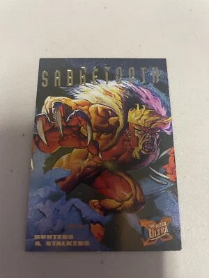 1995 Fleer Ultra Marvel X-Men Hunters and Stalkers Sabretooth 6 of 9 - Image 1 of 2