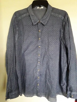 Blusa Top MAURICES Mujer Azul Tie Dye Lunares Talla 3 3X Foto 1 de 3