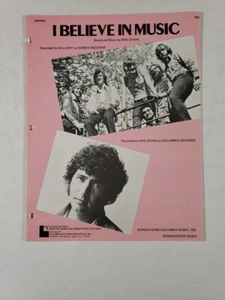 I Believe In Music sheet music Mac Davis Columbia Gallery Sussex 1970 1972 - Picture 1 of 7