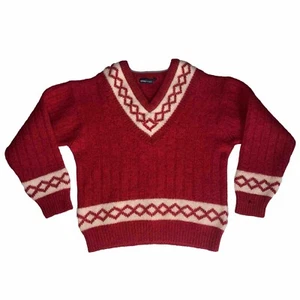 Emporio Armani Knitted Jumper Vintage 80s Wool Top Pullover Casual Hong Kong 42" - Picture 1 of 15