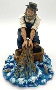 Figura Beachcombers 1998 Old Salt Fisherman “Pulling in the Catch” 6,5” - Imagen 1 de 7