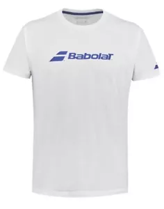 Babolat Exercise T-shirt Men’s White and Blue  - Picture 1 of 4