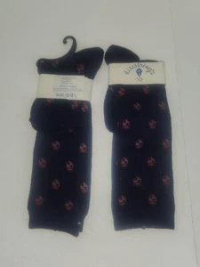 Vintage Nwt Kitestrings Dress Socks Boys Size 8/9.5. Purple Pink 2 Pair - Picture 1 of 8