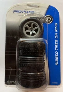 Pro-Pulse Racing Set Of Rims & Ribbed Tires W/ Foam 60-9501 New - Picture 1 of 5
