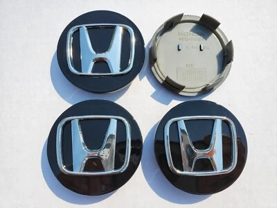 Juego de 4 tapacubos centrales de llanta de buje de rueda negros 2,72 pulgadas OEM Honda Logo CR-Z 2011-2015 Foto 1 de 4